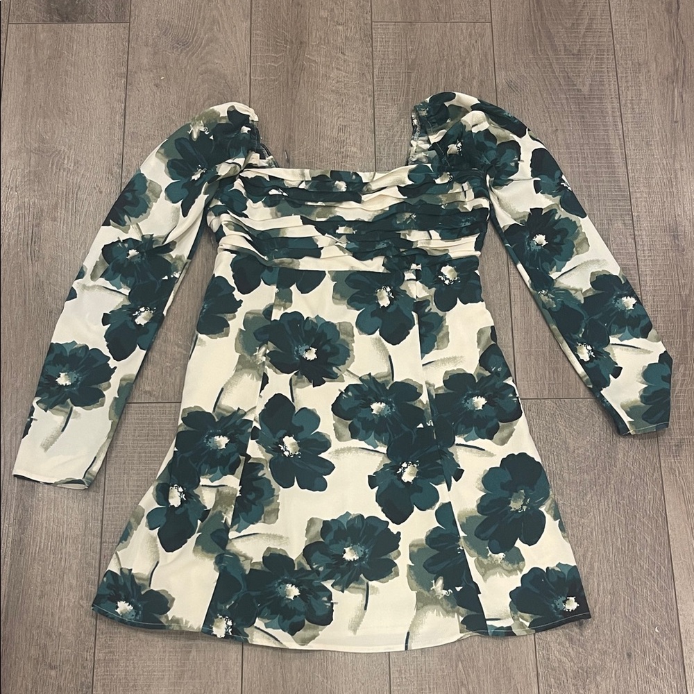 Abercrombie & Fitch Emerson Poplin Puff Sleeve Mini Dress